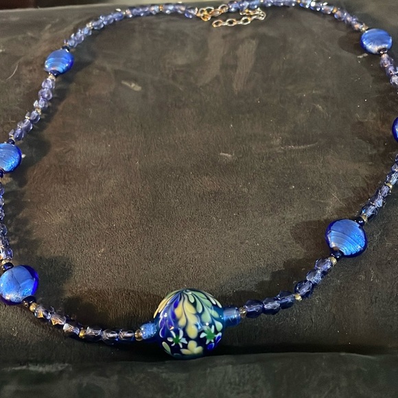 Vintage multi glass bead necklace - Picture 1 of 6